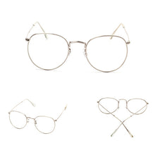 Unisex Retro Round Frame Vintage Clear Lens Glasses