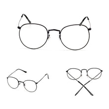 Unisex Retro Round Frame Vintage Clear Lens Glasses