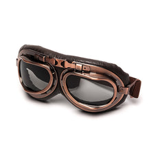 Triclicks Helmet Steampunk Copper Glasses Motorcycle Flying Goggles Vintage Pilot Biker