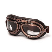 Triclicks Helmet Steampunk Copper Glasses Motorcycle Flying Goggles Vintage Pilot Biker