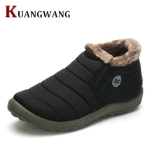 Mens Winter Shoes Solid Colour Snow Boots Plush Inside Anti skid Bottom Waterproof Ski Boots