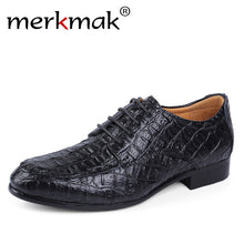 Genuine Leather Oxford Shoes For Business Men Crocodile Shoes