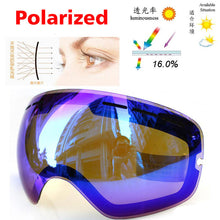 Original Ski Goggles Lens  Anti-fog UV400 Lenses Replacement