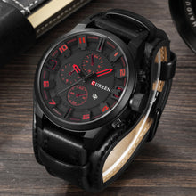 CURREN Men's Sports Quartz-Watch Leather Strap