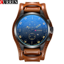 CURREN Men's Sports Quartz-Watch Leather Strap