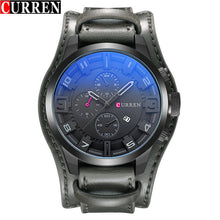 CURREN Men's Sports Quartz-Watch Leather Strap