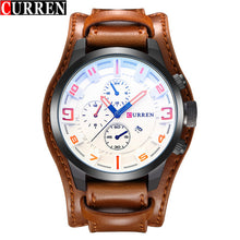 CURREN Men's Sports Quartz-Watch Leather Strap