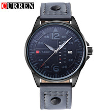 CURREN Fashion Brand Leather Strap Casual Men Sports Watch Quartz