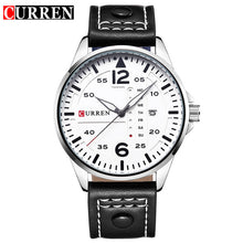CURREN Fashion Brand Leather Strap Casual Men Sports Watch Quartz