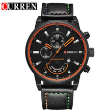 CURREN Men's Leather Strap Casual Wrist Watch