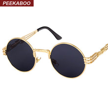 Peekaboo gothic steampunk mirror gold and black sun glasses