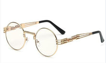 Peekaboo gothic steampunk mirror gold and black sun glasses
