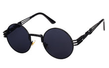 Peekaboo gothic steampunk mirror gold and black sun glasses