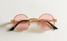 Peekaboo gothic steampunk mirror gold and black sun glasses