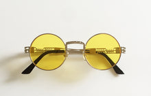 Peekaboo gothic steampunk mirror gold and black sun glasses