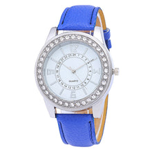 Women Leather Band Analog Quartz Round Wrist Watch
