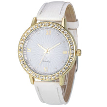 Women Diamond Analog Leather Quartz Wrist Watch