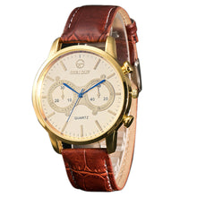Fashion Men Leather Band Watches Sport Analog Quartz