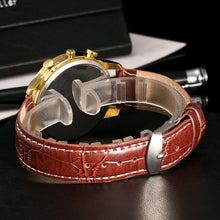 Fashion Men Leather Band Watches Sport Analog Quartz