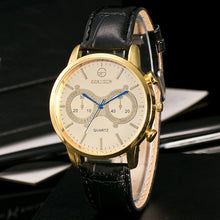 Fashion Men Leather Band Watches Sport Analog Quartz