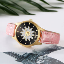 Leather Band Analog Quartz Round Wrist Watch