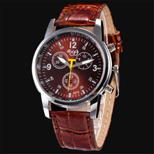 Luxury Fashion Crocodile Faux Leather Mens Analog Watch Wrist Watches