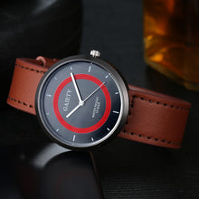 Fashion Men Leather Analog Quartz Sport Wrist Watch