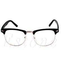 Metal Half Frame Glasses Frame Retro Unisex Reading Glass Clear Lens