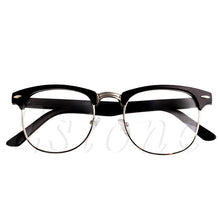 Metal Half Frame Glasses Frame Retro Unisex Reading Glass Clear Lens