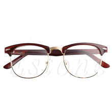 Metal Half Frame Glasses Frame Retro Unisex Reading Glass Clear Lens