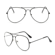 Large Fashion Retro Metal Clear Lens Glasses Designer Tear Drop Frame Eyeglasses