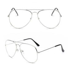 Large Fashion Retro Metal Clear Lens Glasses Designer Tear Drop Frame Eyeglasses