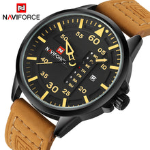 Men Sports Watches Men's Quartz Date Clock Man Leather Army