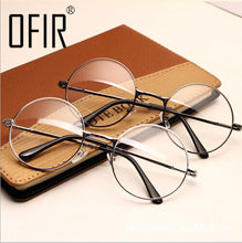 Vintage Glasses Frame Plain Mirror Big Round Metal Optical Frame